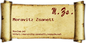 Moravitz Zsanett névjegykártya