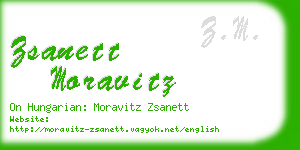 zsanett moravitz business card